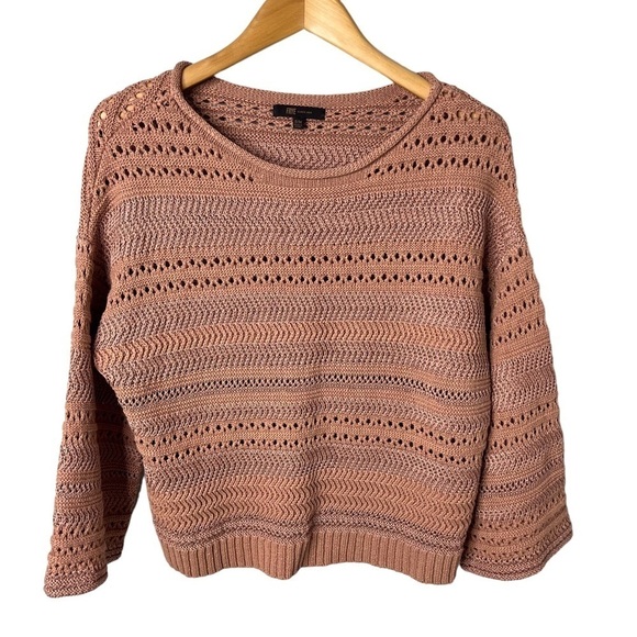 Frye Knit Sweater Flare Sleeve Mauve Size Small - Picture 2 of 7
